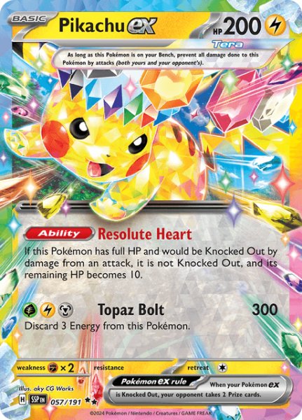 画像1: ピカチュウex　Pikachu ex　英語版　海外版　057/191 (1)