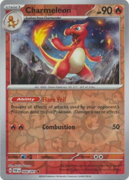 画像1: リザード　Charmeleon　【リバホロ】　英語版　海外版　008/091 (1)