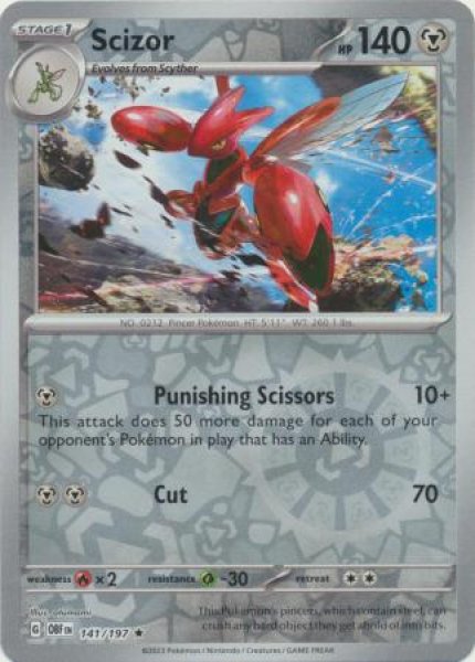 画像1: ハッサム　Scizor　【リバホロ】　英語版　海外版　141/197 (1)