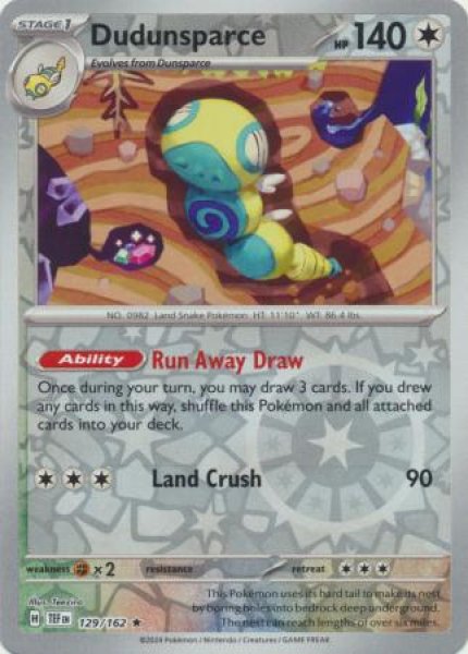 画像1: ノココッチ　Dudunsparce　【リバホロ】　英語版　海外版　129/162 (1)