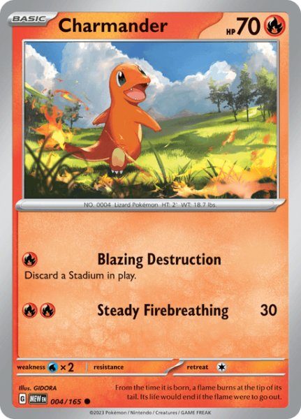 画像1: ヒトカゲ　Charmander　英語版　海外版　004/165 (1)