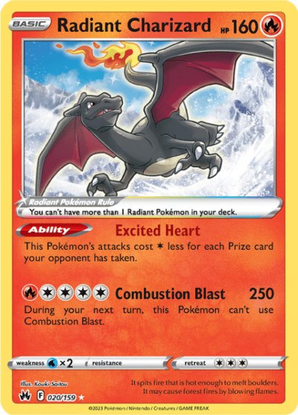 画像1: かがやくリザードン　Radiant Charizard　英語版　海外版　020/159 (1)