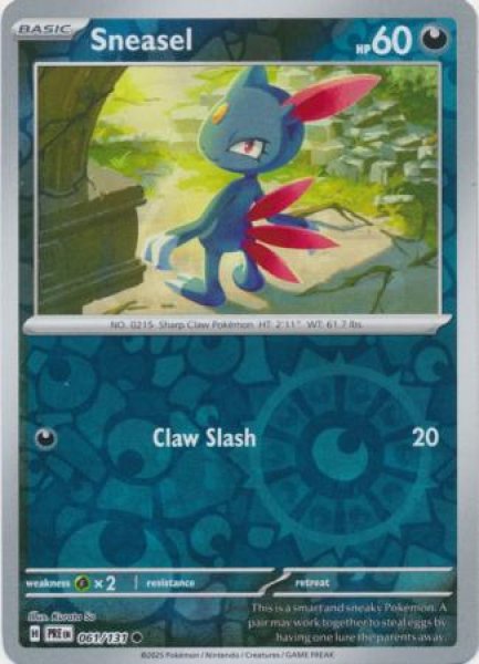 画像1: ニューラ　Sneasel　【リバホロ】　英語版　海外版　061/131 (1)