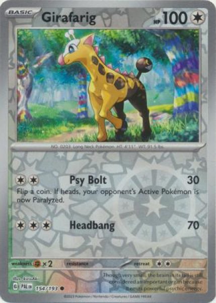 画像1: キリンリキ　Girafarig　【リバホロ】　英語版　海外版　154/193 (1)