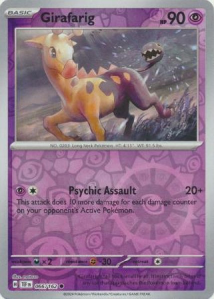 画像1: キリンリキ　Girafarig　【リバホロ】　英語版　海外版　066/162 (1)