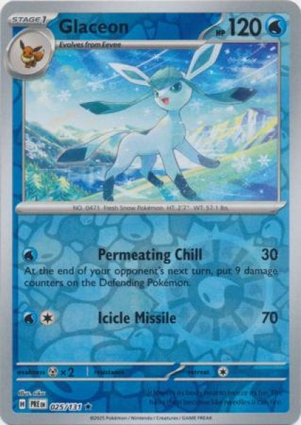 画像1: グレイシア　Glaceon　【リバホロ】　英語版　海外版　025/131 (1)