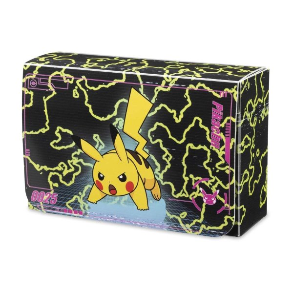 画像1: 【ダブルデッキケース】ピカチュウ - Pikachu Neon Charge Double Deck Box (1)