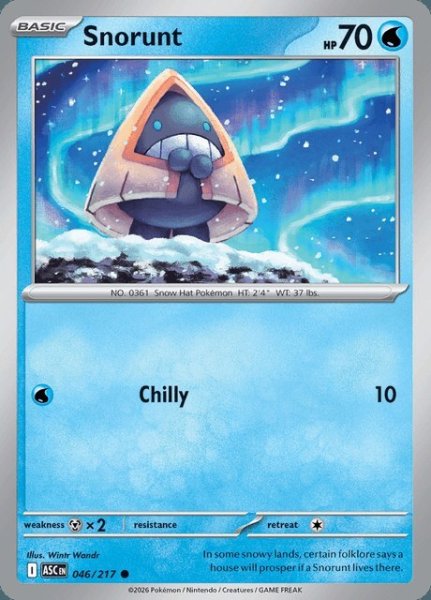 画像1: ユキワラシ　Snorunt　【ノーマル】　英語版　海外版　046/217 (1)