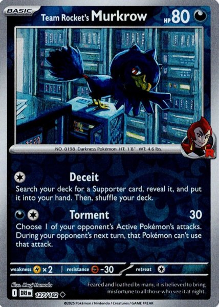 画像1: ロケット団のヤミカラス　Team Rocket's Murkrow　【リバホロ】　英語版　海外版　127/182 (1)