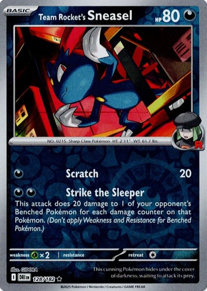 画像1: ロケット団のニューラ　Team Rocket's Sneasel　【リバホロ】　英語版　海外版　128/182 (1)