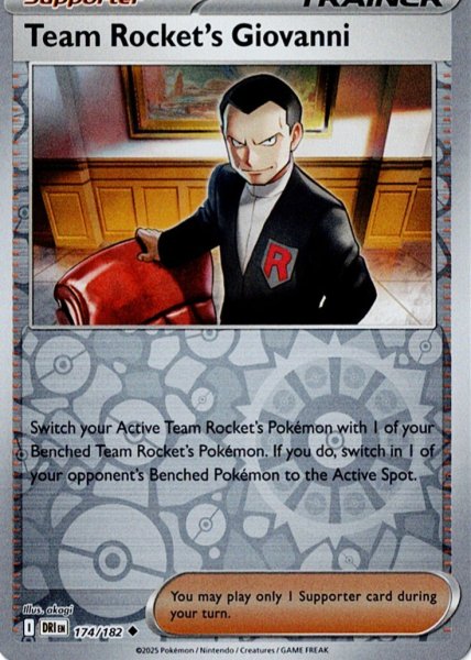 画像1: ロケット団のサカキ　Team Rocket's Giovanni　【リバホロ】　英語版　海外版　174/182 (1)