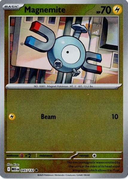 画像1: コイル　Magnemite　【リバホロ】　英語版　海外版　045/132 (1)