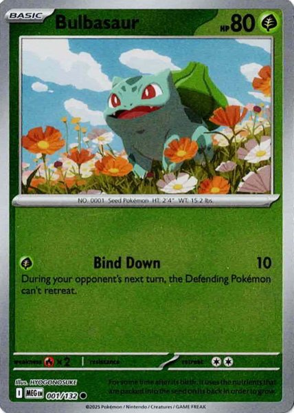 画像1: フシギダネ　Bulbasaur　【リバホロ】　英語版　海外版　001/132 (1)