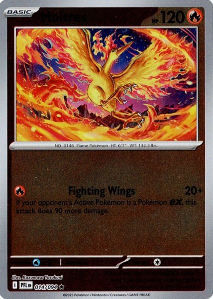 画像1: ファイヤー　Moltres　【リバホロ】　英語版　海外版　014/094 (1)
