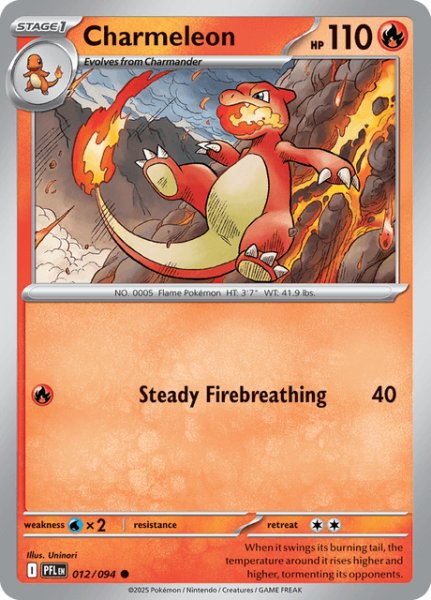 画像1: リザード　Charmeleon　【ノーマル】　英語版　海外版　012/094 (1)