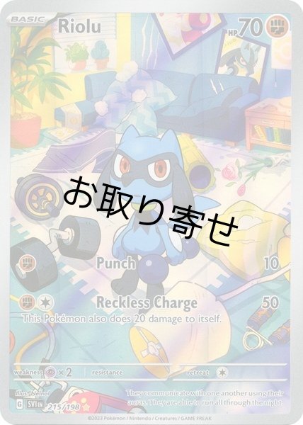 画像1: 【取り寄せ】リオル　Riolu　【IR】　英語版　海外版　215/198 (1)