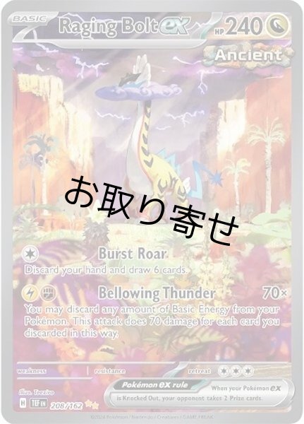 画像1: 【取り寄せ】タケルライコex　Raging Bolt ex　【SIR】　英語版　海外版　208/162 (1)