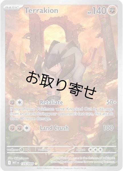画像1: 【取り寄せ】テラキオン　Terrakion　【IR】　英語版　海外版　135/086 (1)